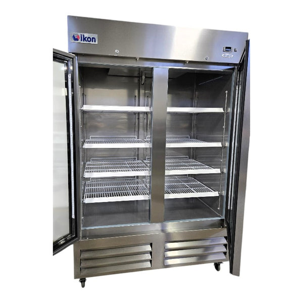 Ikon IB54FG 54 Inch Upright Bottom Mount Freezer - 2 Glass Door