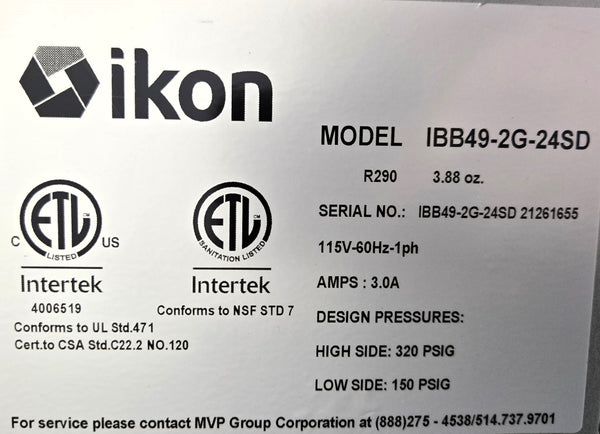 Ikon IBB49-2G-24SD 2-Door Back Bar