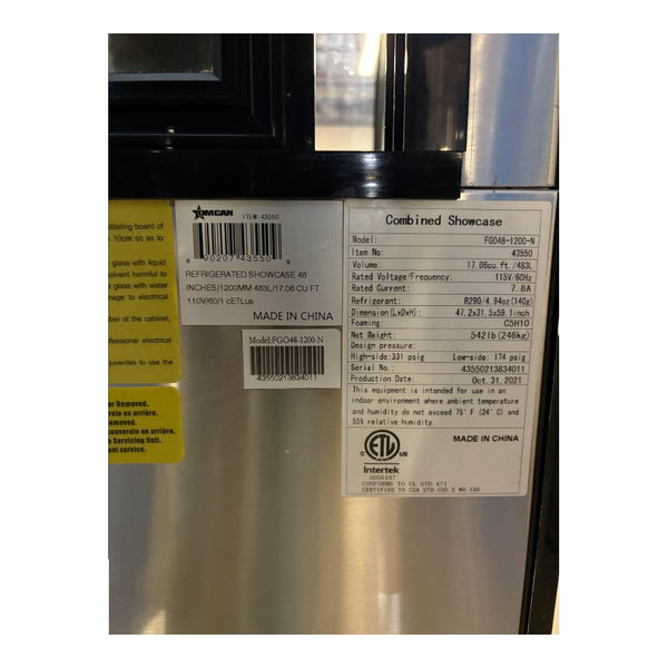 Omcan 43550 Refrigerated Showcase