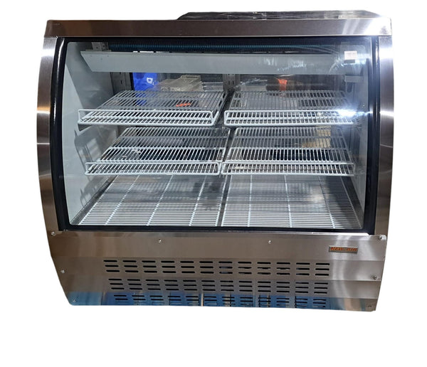 New Air NDC-018-CG Refrigerated Curved Glass Deli Case - 48 Inch