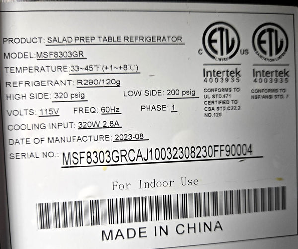 Atosa MSF8303GR
