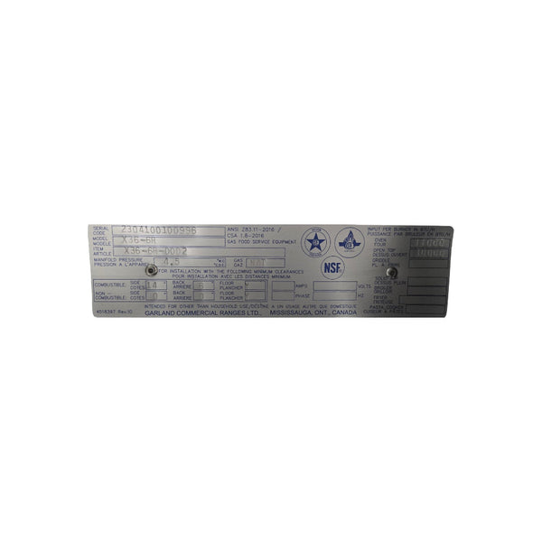 Garland X36-6R Range - Nat Gas