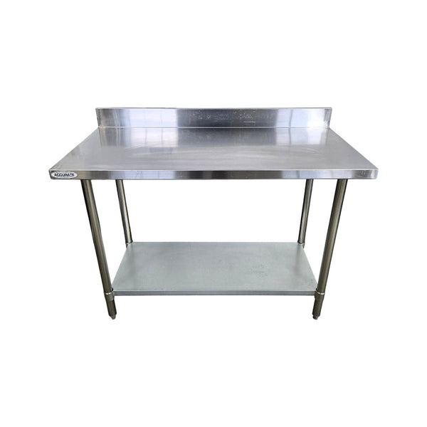 Omcan 22081 24x48 inch Stainless Steel Work Table with 4 inch Backsplash