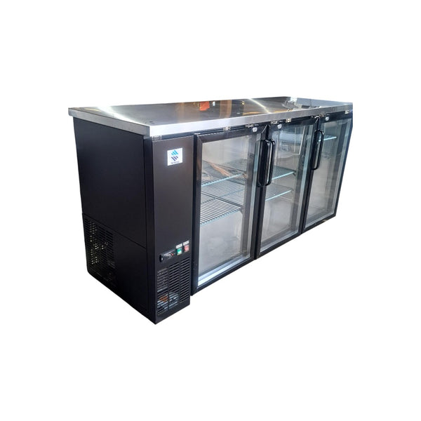 Newtop UBB-24-72G-HC Refrigerated Back Bar Cooler - 3 Door - 72''