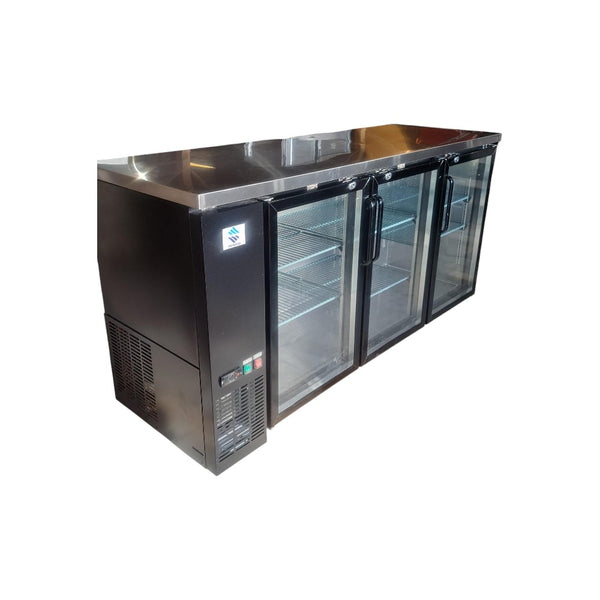 Newtop UBB-24-72G-HC Refrigerated Back Bar Cooler - 3 Door - 72''