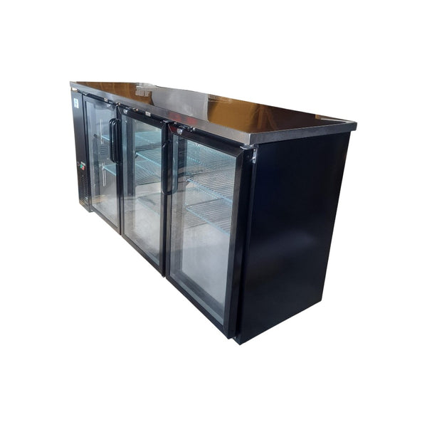 Newtop UBB-24-72G-HC Refrigerated Back Bar Cooler - 3 Door - 72''