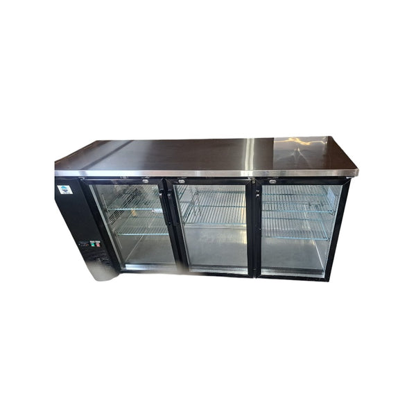 Newtop UBB-24-72G-HC Refrigerated Back Bar Cooler - 3 Door - 72''