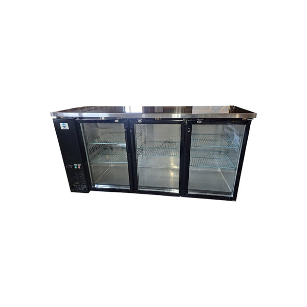 Newtop UBB-24-72G-HC Refrigerated Back Bar Cooler - 3 Door - 72''