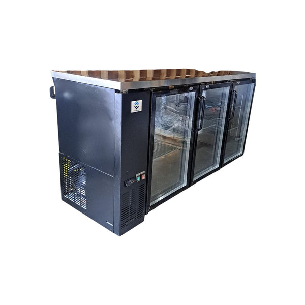 Newtop UBB-24-72G-HC Refrigerated Back Bar Cooler - 3 Door - 72''