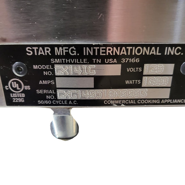 Star GX14IG 15in Single Grooved Sandwich Grill