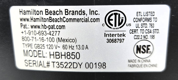 Hamilton Beach HBH850 Blender