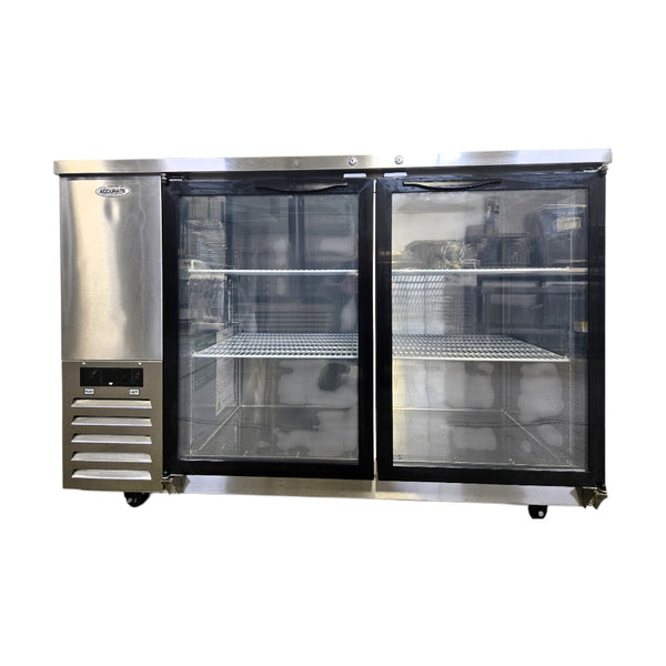 Atosa MBB59GGR Back Bar Refrigerator - 2 Glass Door - 59 Inch