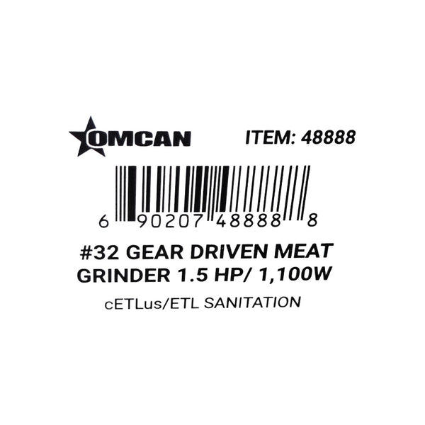 Omcan MG-CN-0032-E Medium-Duty Meat Grinder