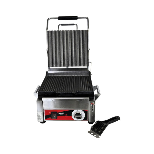 Omcan PG-CN-0515-R Single Panini Grill with Grooved Plates