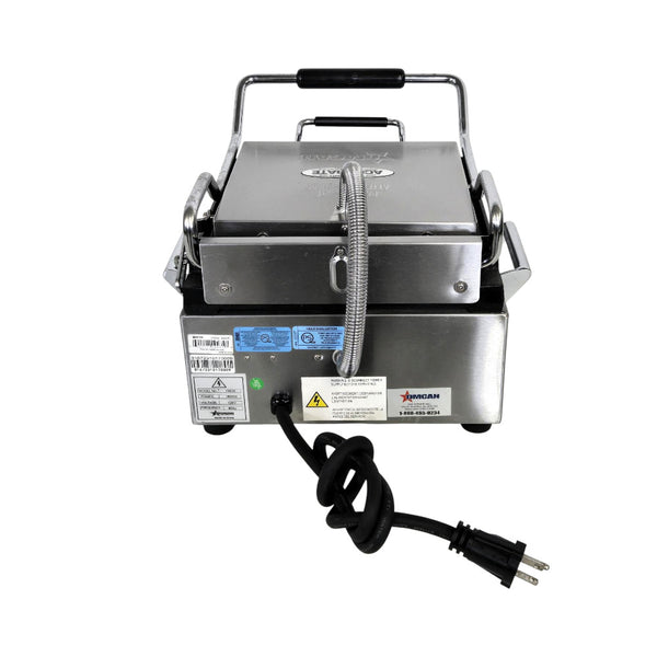 Omcan PG-CN-0515-R Single Panini Grill with Grooved Plates