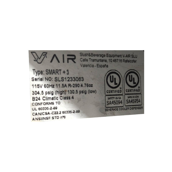 V Air TYPESMART+3 Slush Machine - 3 Tank