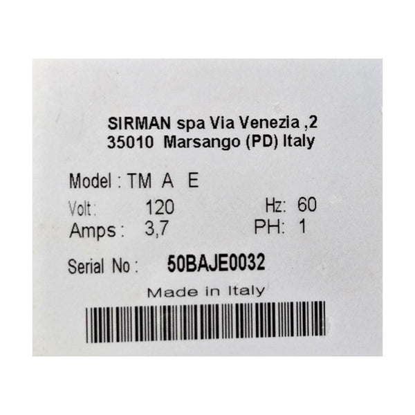 Sirman TMAE Vegetable Cutter / Processor