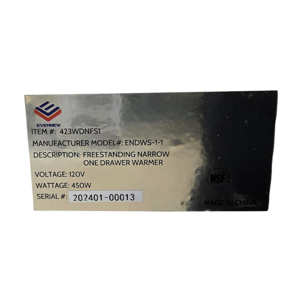 Omcan ENDWS-1-1 Electric Food Warmer - 1 Drawer