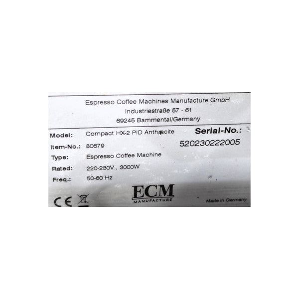 ECM HX-2 PID 2 Group Coffee Machine