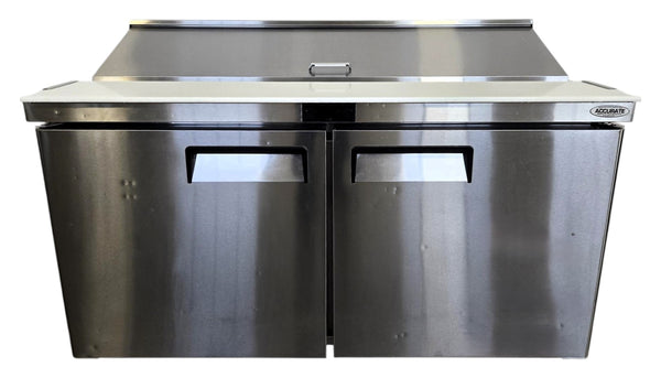 Atosa MSF8303GR Refrigerated Mega Top Prep Table - 2 Solid Door - 60 Inch