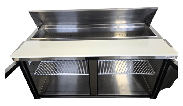 Atosa MSF8303GR Refrigerated Mega Top Prep Table - 2 Solid Door - 60 Inch
