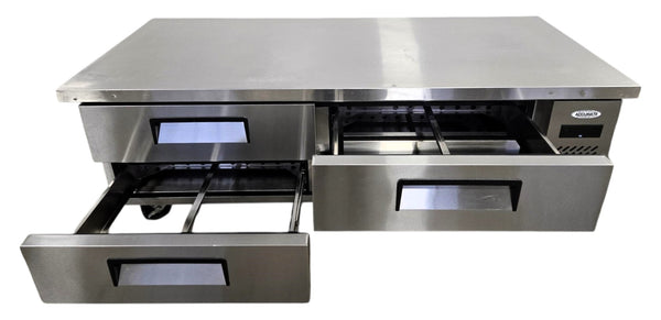 Atosa MGF8453GR Refrigerated Chef Base - 4 Solid Drawers - 72 Inch
