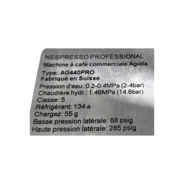 Nespresso AG440PRO Coffee Machine