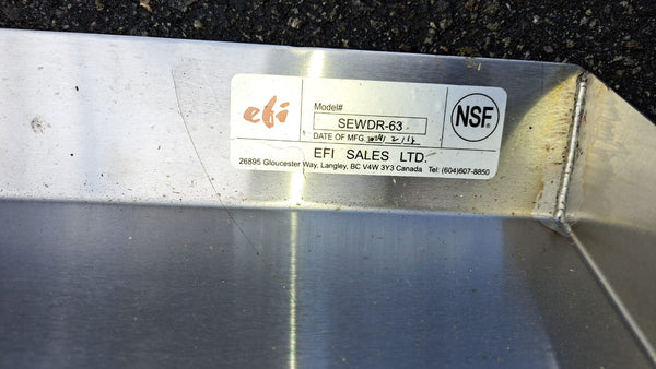 EFI SEWDR-63 Stainless Steel Slanted Dish Rack