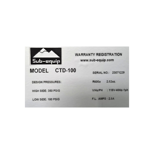Sub-Equip CTD-100 Display Case