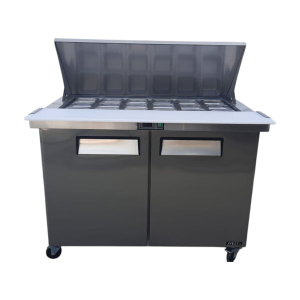 Avesta - RCMT2-48 - Refrigerated Megatop Prep Table - 2 Solid Doors - 48 Inch