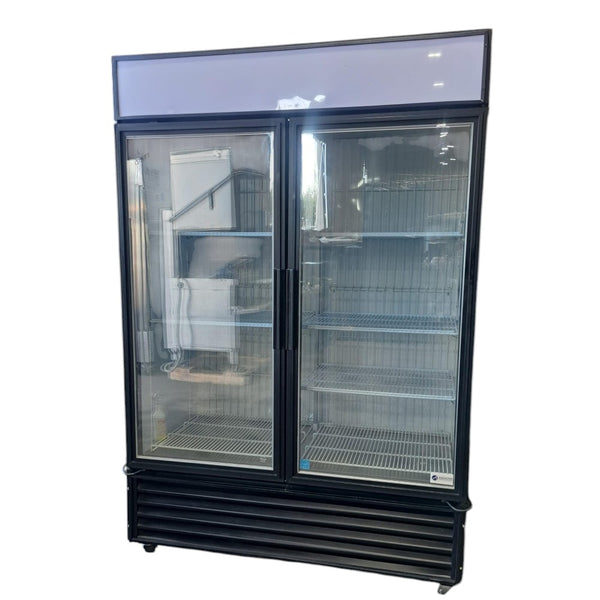 TRUE GDM-49F-LD Freezer - 2 Swing Glass Door Merchandiser - 54''