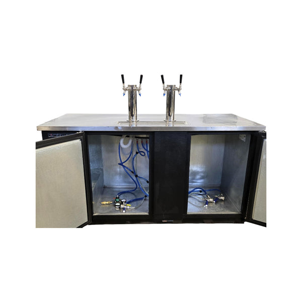 TRUE TDD-3 Keg Beer Dispensing Cooler - 2 Door - 69 Inch