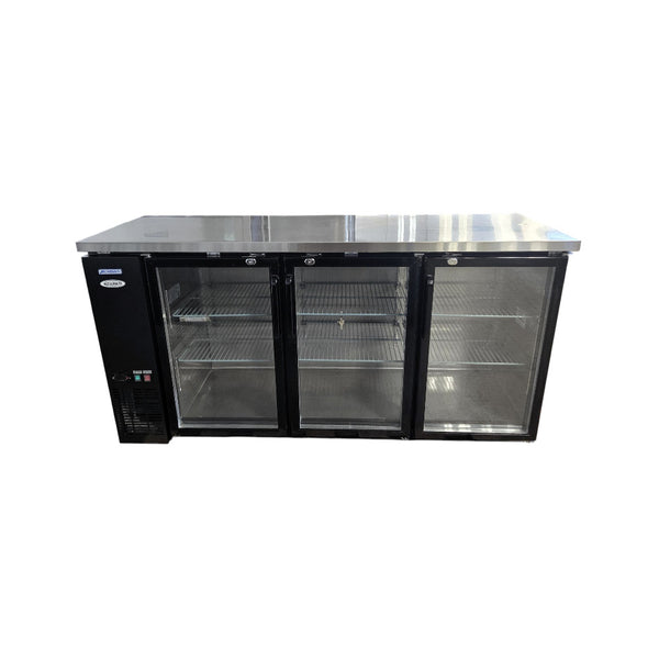 Omcan Aurora BB-CN-0020E-GH Back Bar Cooler - 3 Glass Door - 73 Inch