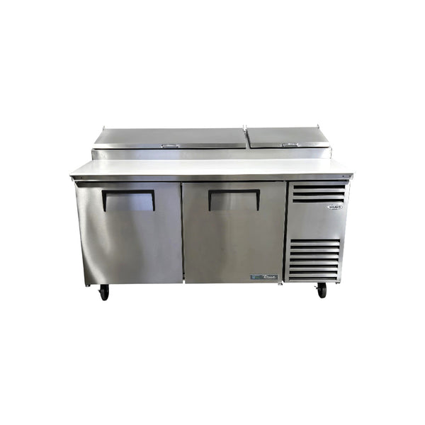 True TPP-AT-67-HC Refrigerated Pizza Prep Table - 2 Solid Door - 68 Inch