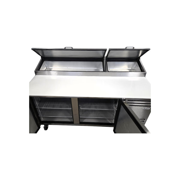 True TPP-AT-67-HC Refrigerated Pizza Prep Table - 2 Solid Door - 68 Inch