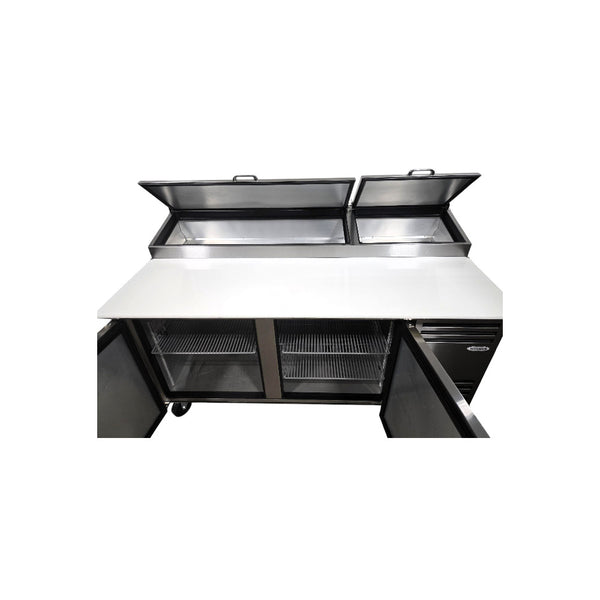 True TPP-AT-67-HC Refrigerated Pizza Prep Table - 2 Solid Door - 68 Inch
