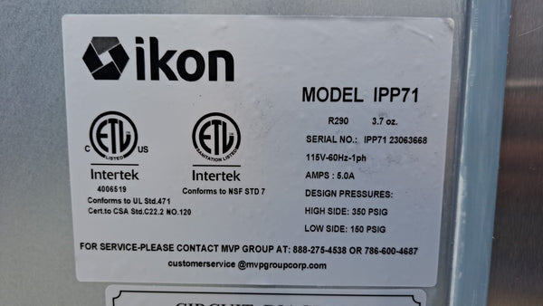 Ikon - IPP71 - Refrigerated Megatop Prep Table - 2 Solid Doors - 71 Inch