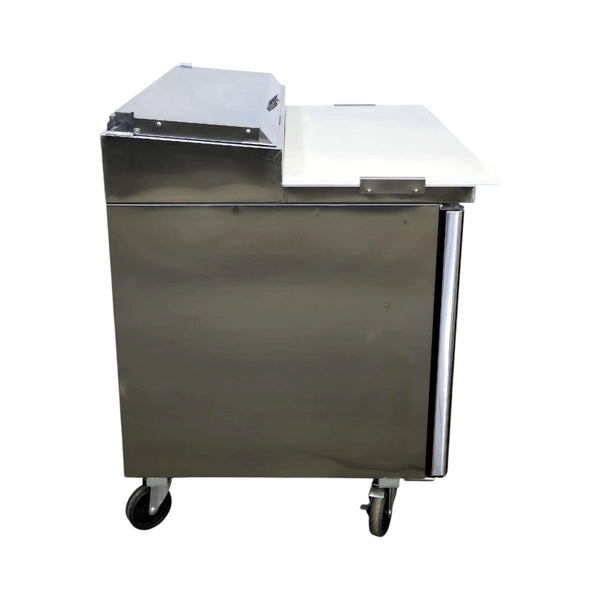 Atosa MPF8201GR Refrigerated Pizza Prep Table - 1 Solid Door - 44 Inch
