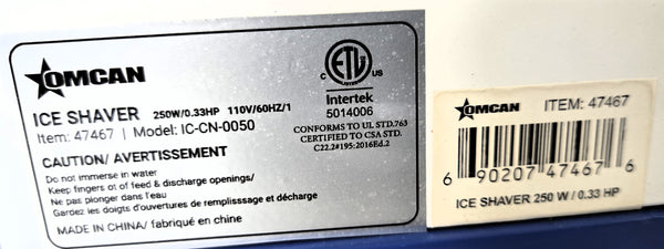 Omcan IC-CN-0050 Ice Shaver