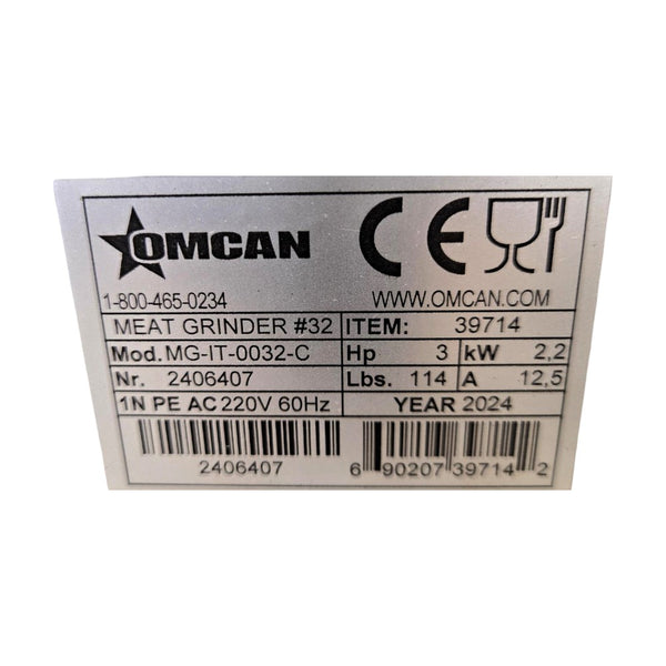 Omcan 39714 Meat Grinder