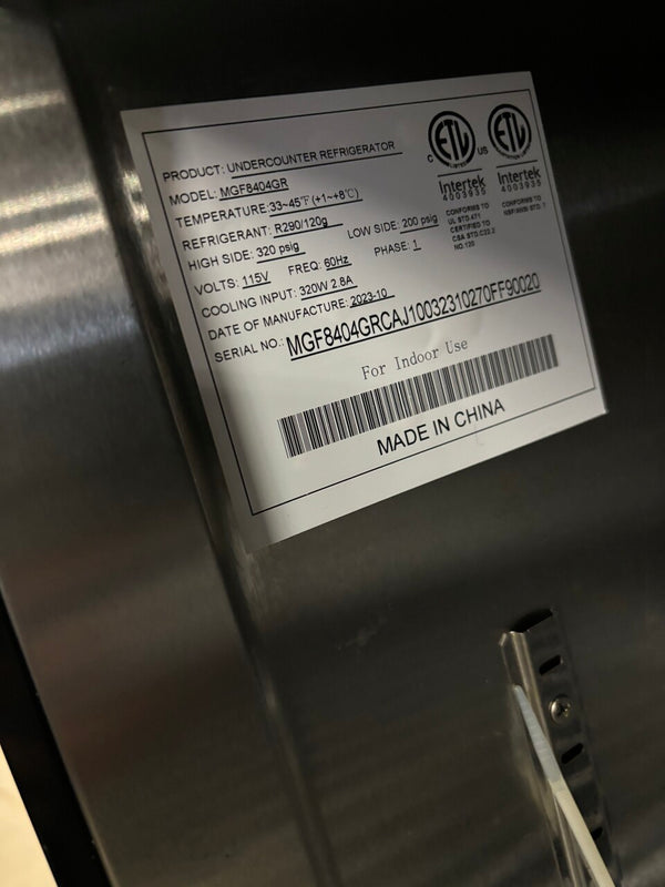 Atosa MGF8404GR Undercounter Refrigerator