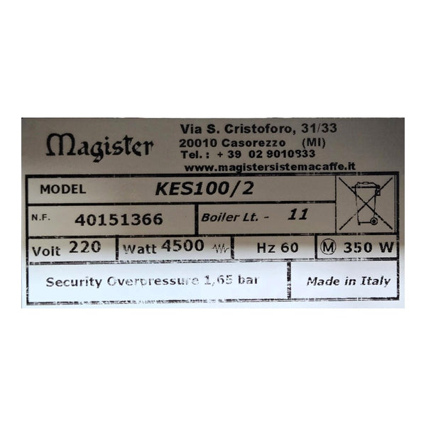 Magister KES100 2 Group Coffee Machine