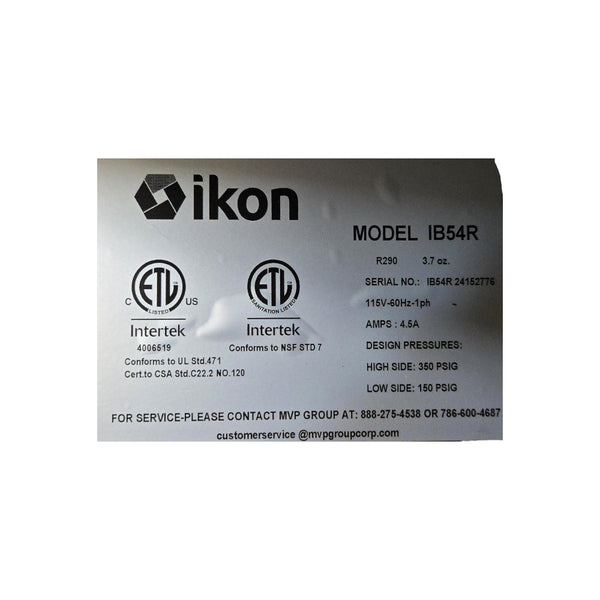 Ikon IB54RG 2 Solid Door Reach-in Refrigerator