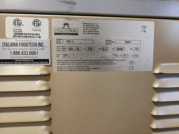 Italforni TKD1 Single Deck Electric Pizza Oven