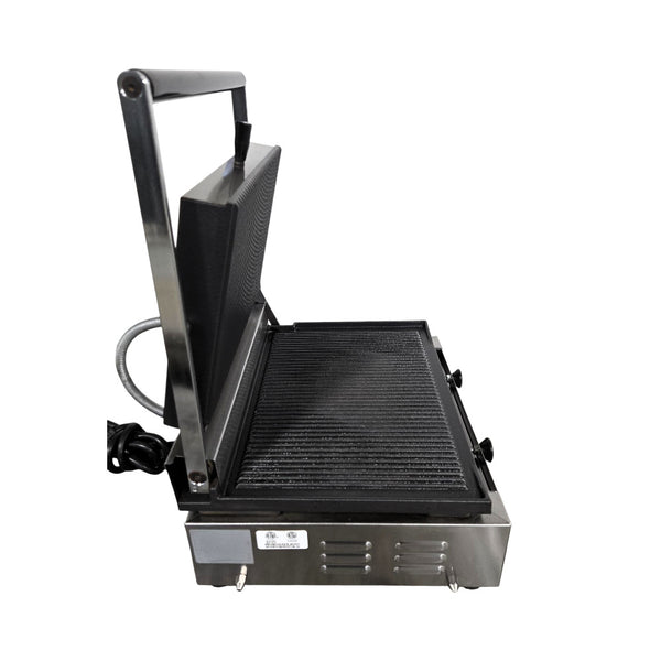 Omcan 11377 Ribbed Panini Grill - 10 x 14