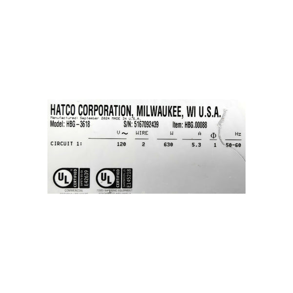 Hatco HBG-3618 Food Warmer