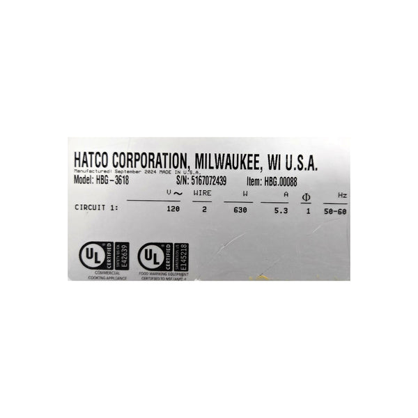 Hatco HBG-3618 Food Warmer