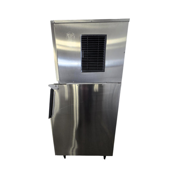Hoshizaki IM-500SAB Square Cuber Icemaker 489lbs per 24hrs with B-700SF Stainless Steel Ice Storage Bin - Up to 550lbs