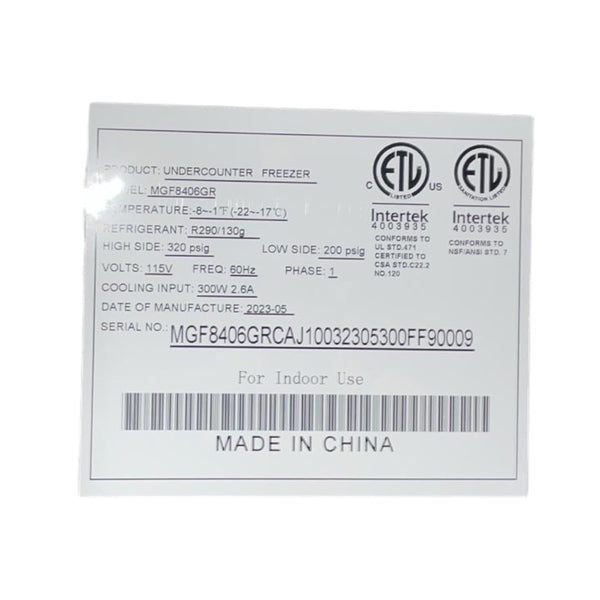 Atosa MGF8406GR Undercounter Freezer