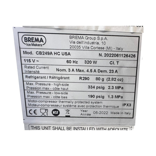 Brema CB249A HC Ice Machine